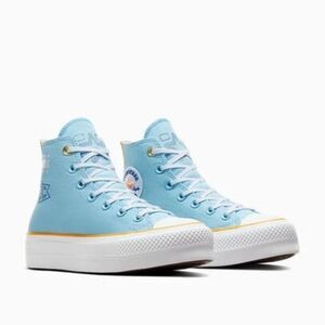 Converse Chuck Taylor AS Camp Women's Size 7 Blue Platform Hi, A10922C New